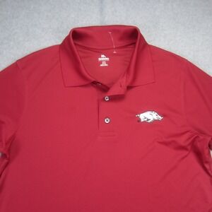 Arkansas‎ Razorbacks Polo Shirt Mens Medium Maroon Golf Knights Apparel NCAA